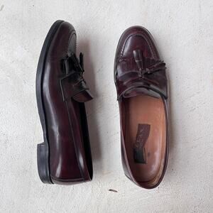 Mezlan Top Grain Leather Loafers Size 10 Made In Spain tasseled vibram brown uSa